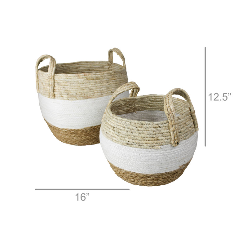 Bayou Breeze Seagrass Basket Set Wayfair